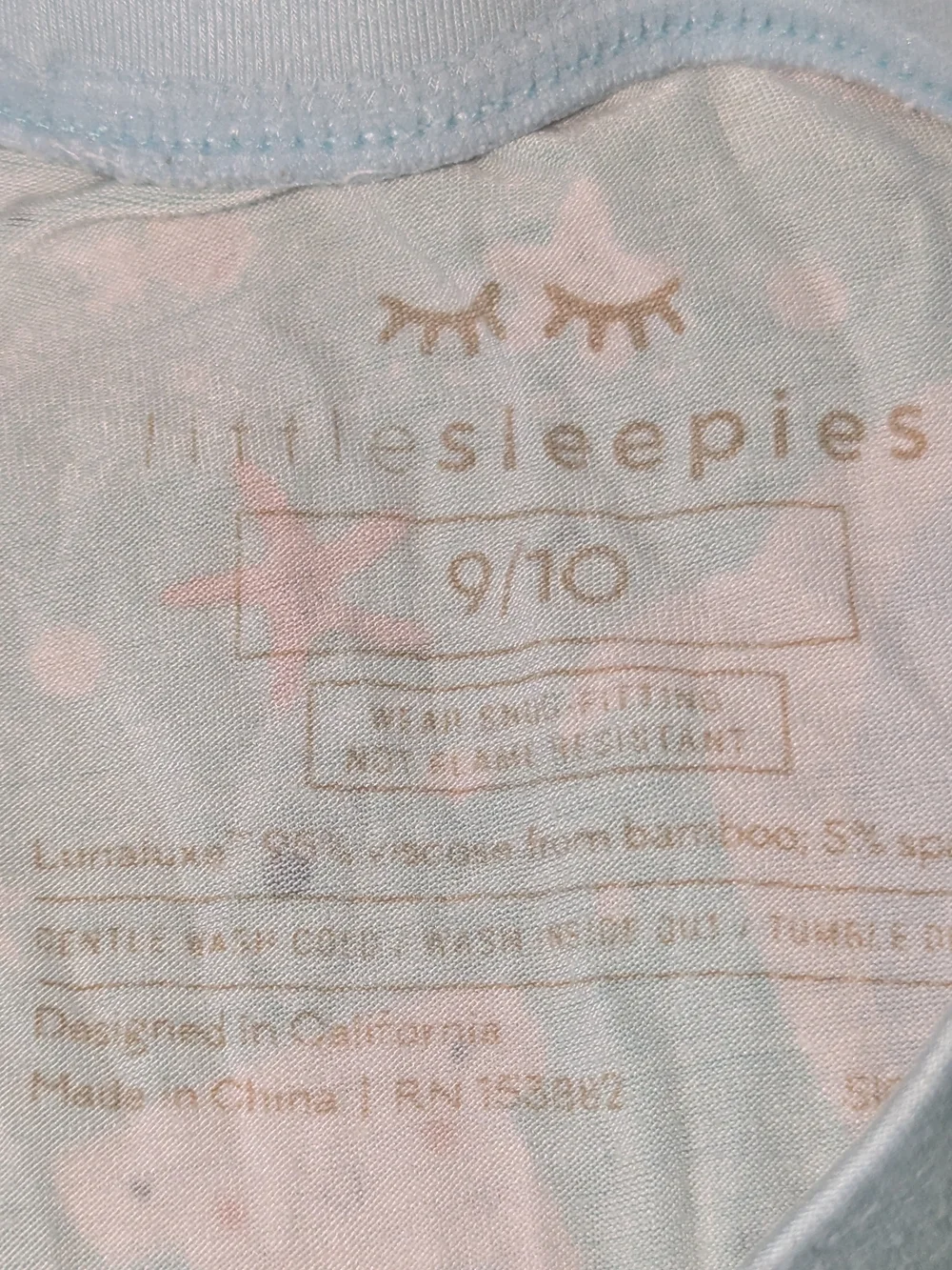 Little Sleepies Mint Dolphin Pajama Set with White Cuffs